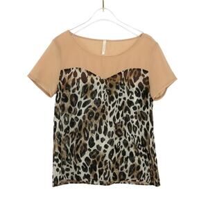 Urban Outfitters Y2k Mezzanine Leopard Pink Corset Blouse Coquette Small